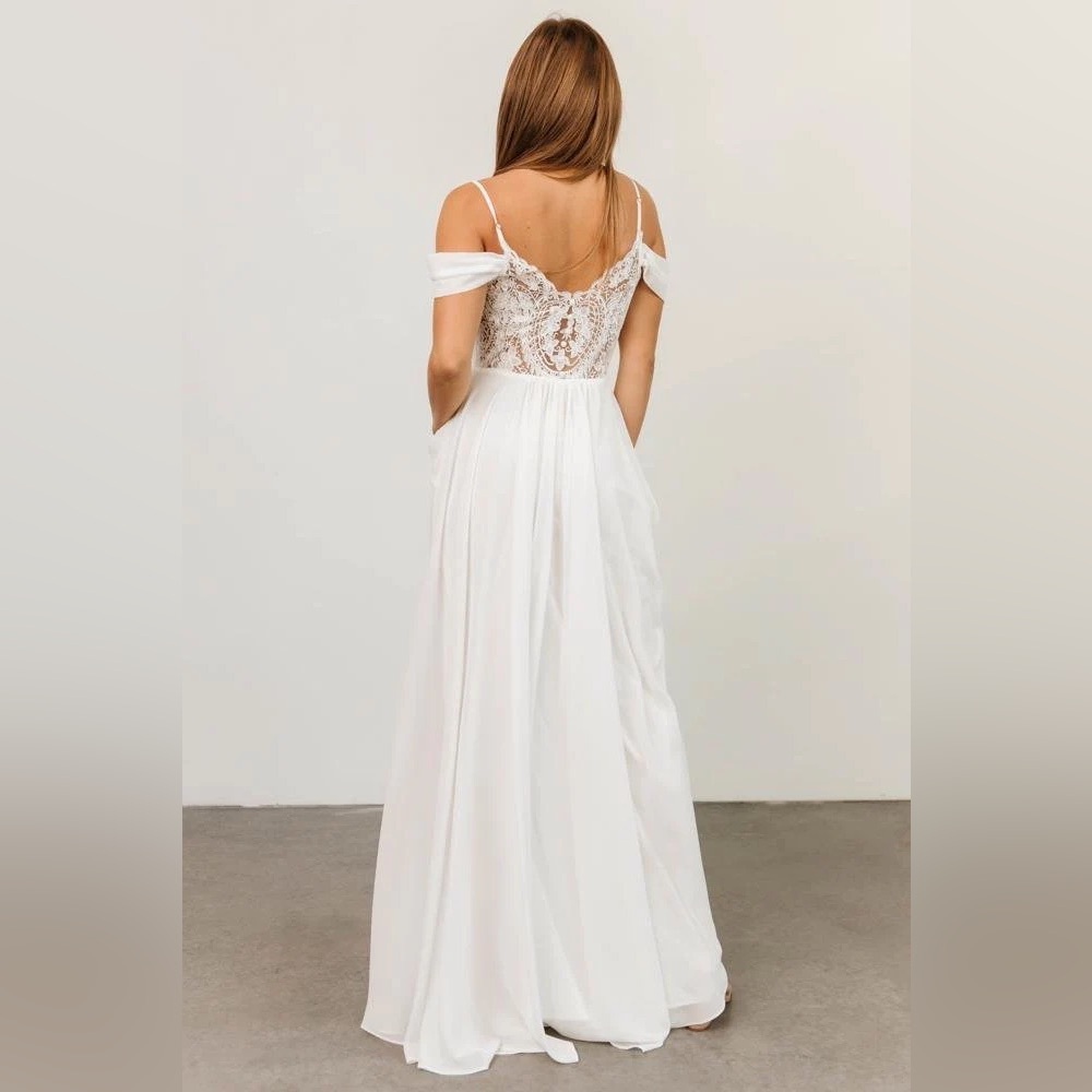 NWT Baltic Born Off White Bianca Lace Maxi Dress